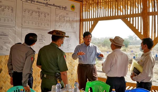 မကွေးတိုင်းဒေသကြီး စီမံအုပ်ချုပ်ရေးကောင်စီဥက္ကဋ္ဌ၊ မင်းဘူးမြို့နယ်နှင့် ငဖဲမြို့နယ်အတွင်း ဒေသဖွံ့ဖြိုးရေးလုပ်ငန်းများ ကြည့်ရှုစစ်ဆေး