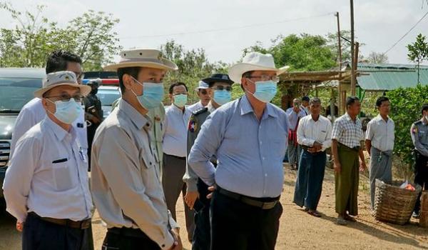 မကွေးတိုင်းဒေသကြီးစီမံအုပ်ချုပ်ရေးကောင်စီဥက္ကဋ္ဌ သရက်ခရိုင်၊ ဆင်ပေါင်ဝဲမြို့နယ်တွင် ဒေသဖွံ့ဖြိုးရေးလုပ်ငန်းများ ကြည့်ရှုစစ်ဆေး