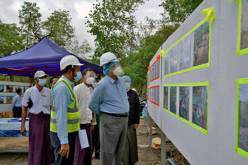 မကွေးတိုင်းဒေသကြီးစီမံအုပ်ချုပ်ရေးကောင်စီဥက္ကဋ္ဌ ဒေသဖွံ့ဖြိုးရေးလုပ်ငန်းများ၊ဆေးရုံနှင့်ကိုဗစ်စင်တာများ သွားရောက် ကြည့်ရှုစစ်ဆေး