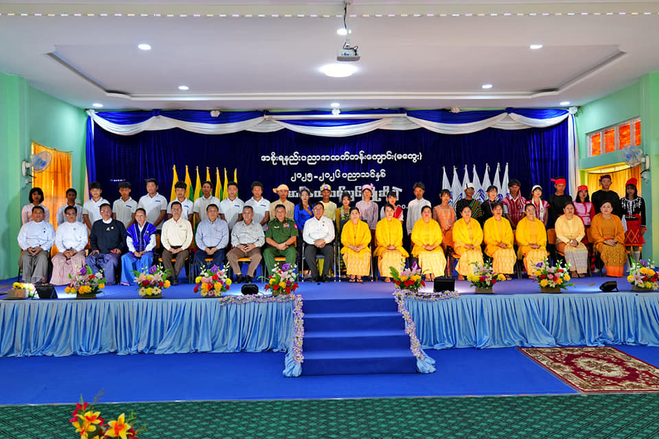 မကွေးတိုင်းဒေသကြီးဝန်ကြီးချုပ် ဦးတင့်လွင် အစိုးရနည်းပညာအထက်တန်း ကျောင်း(မကွေး) မောင်မယ်သစ်လွင်ကြိုဆိုပွဲ အခမ်းအနား တက်ရောက်